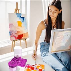 automatic paint brush cleaner with drain button for acrylic and water-based brushes