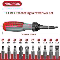 ratchet screwdriver set with telescopic handle, adjustable forward/reverse function, and multifunctional bits driver