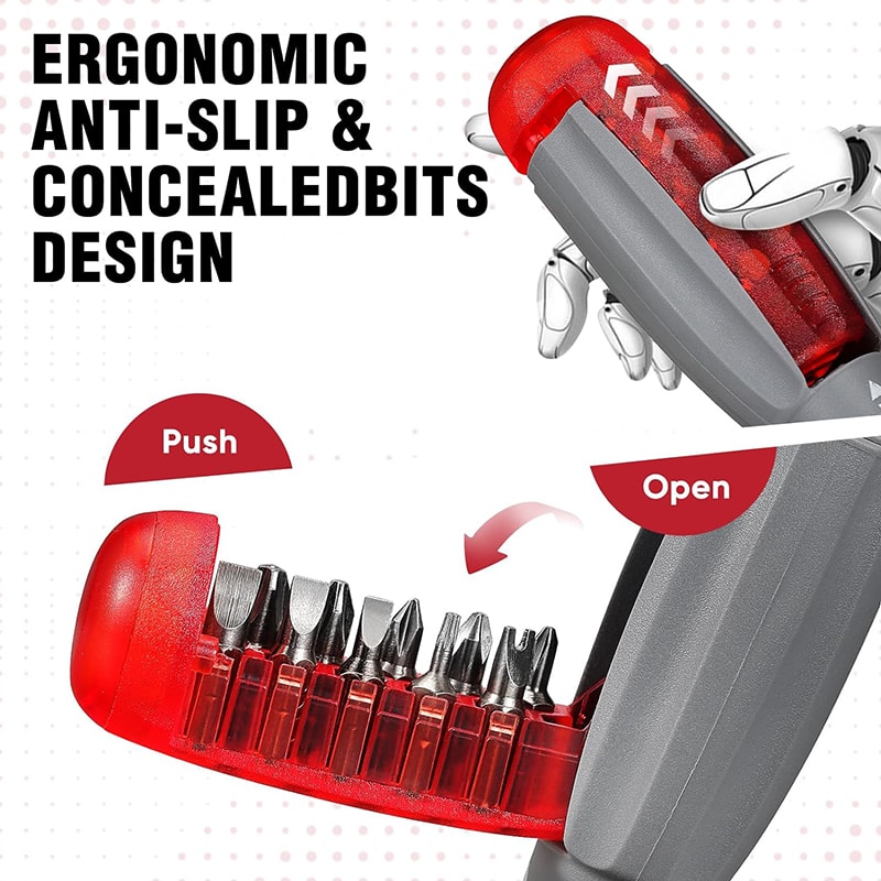 Ratchet Screwdriver Set With Telescopic Handle Adjustable ForwardReverse Function And Multifunction 1