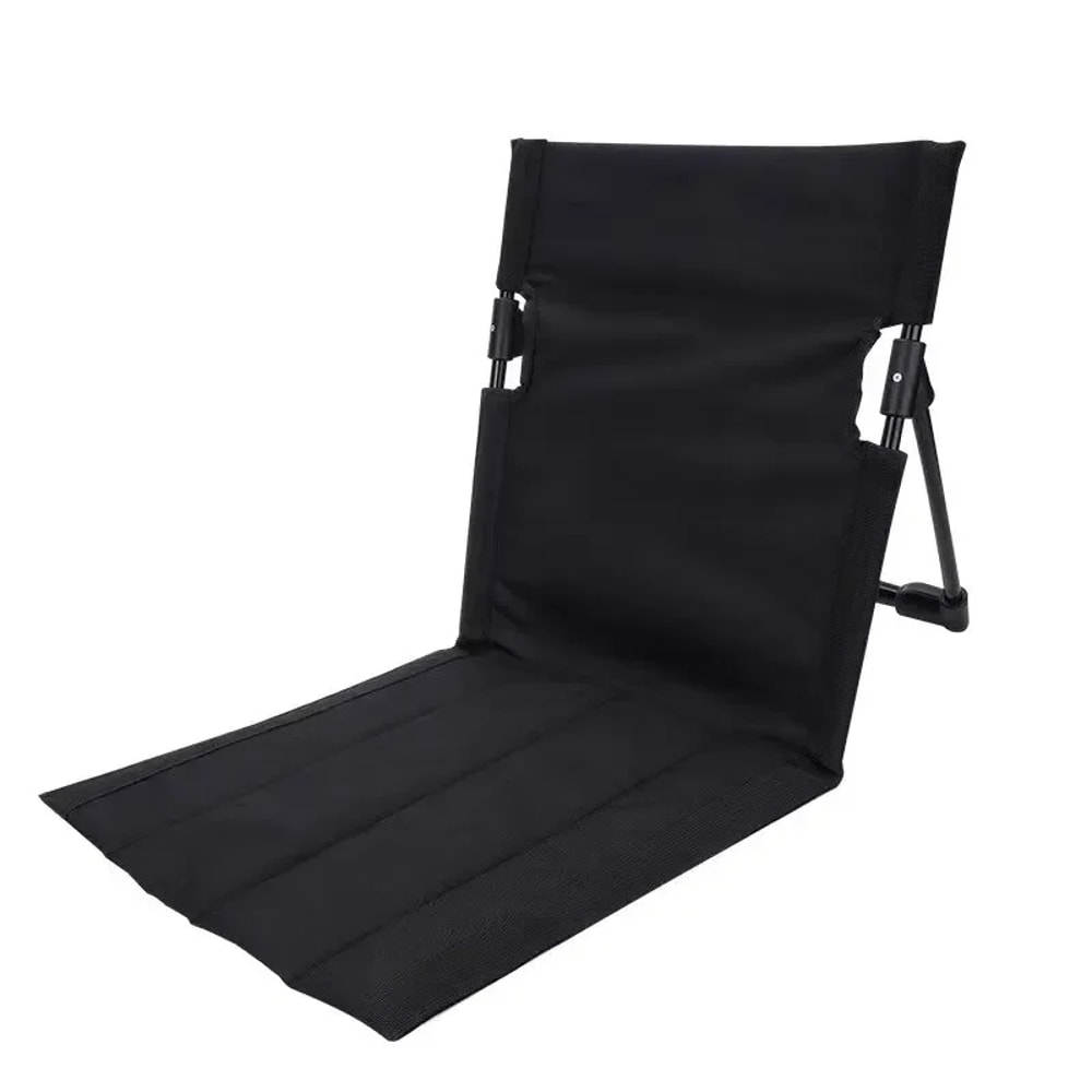 Foldable Outdoor Camping Chair with Cushion and Backrest, Portable Beach Chair for Picnic, Garden, and Park