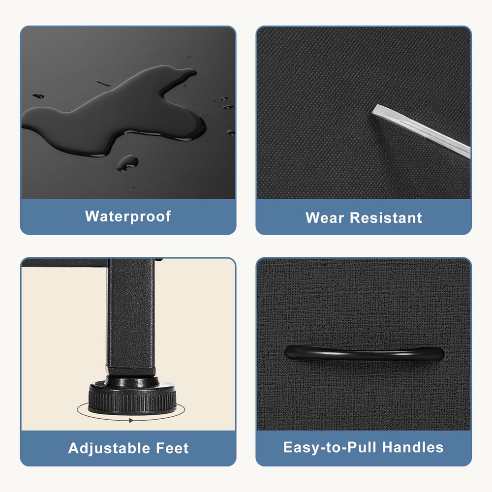 7 Drawer Fabric Drawer Dresser Organizer for Bedroom Closet and Living Room Storage