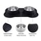 Double Dog Bowl Stainless Steel Pet Feeding Station With Non Slip Silicone Mat 3