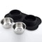 Double Dog Bowl Stainless Steel Pet Feeding Station With Non Slip Silicone Mat 5