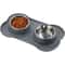 Double Dog Bowl Stainless Steel Pet Feeding Station With Non Slip Silicone Mat 7