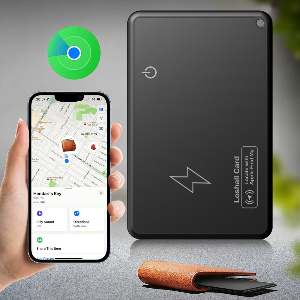 Ultra Slim Wallet Tracker Card With Wireless Charging For Apple Find My Smart GPS Locator 4