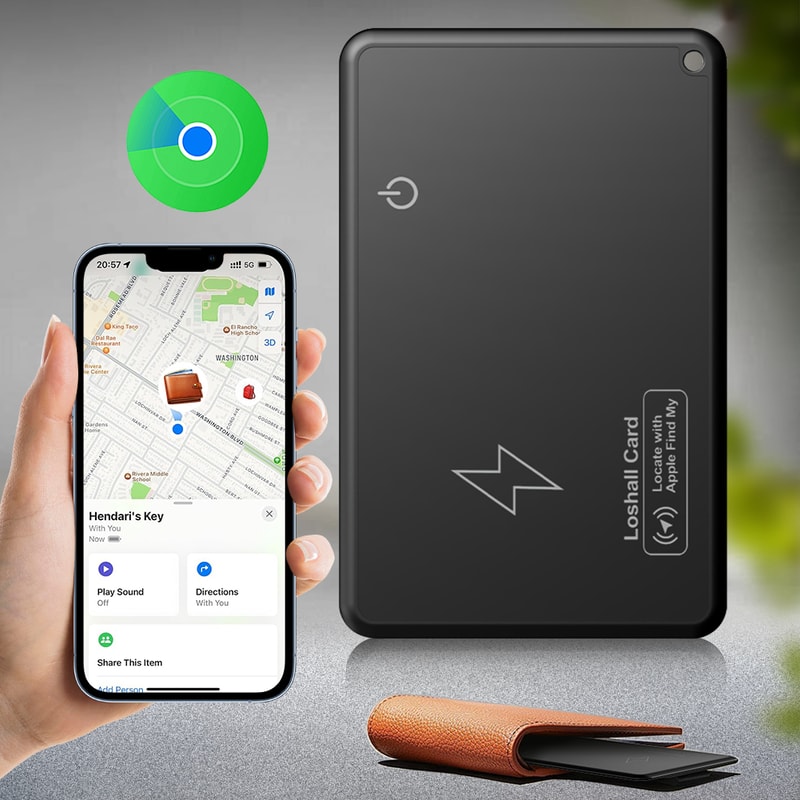 Ultra Slim Wallet Tracker Card With Wireless Charging For Apple Find My Smart GPS Locator 4