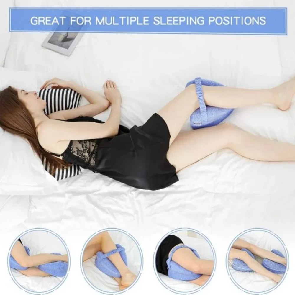 Orthopedic Memory Foam Knee Pillow For Side Sleepers Sciatica Relief And Pregnancy Leg Support 2