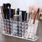 Clear Acrylic Makeup Organizer with Makeup Brush Holder and Lipstick Storage Vanity Display Box