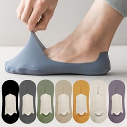 ultra thin men no show socks breathable cotton summer non slip boat socks