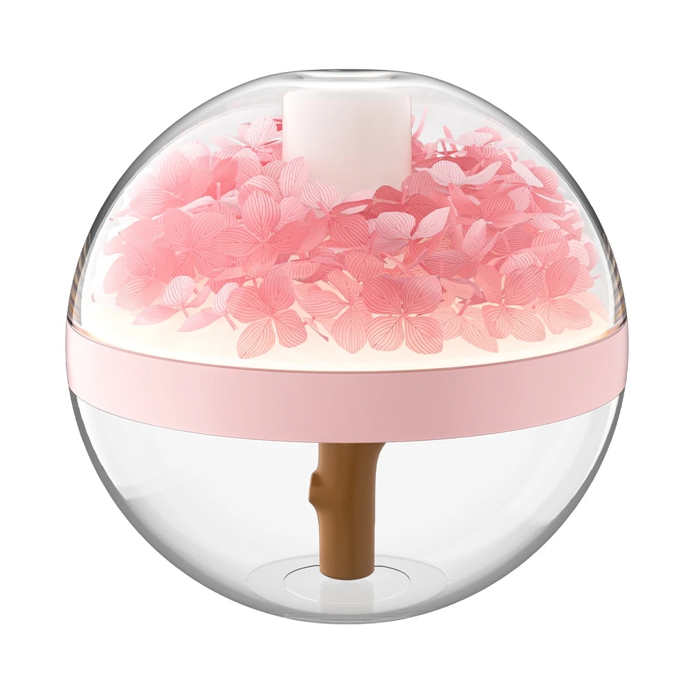 Flower-Shaped USB Humidifier with LED Mist Maker, Home Air Hydration