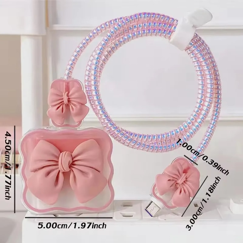 IPhone Charger Protector Cable Organizer Cord Winder Kit 3