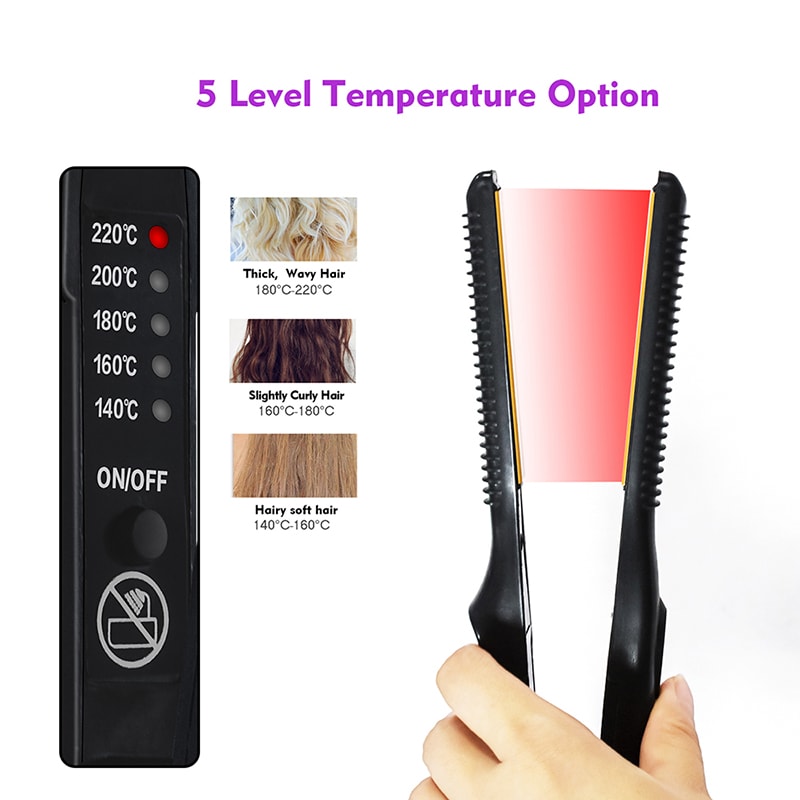 Professional Ceramic Hair Straightener Curler For Short Hair And Beard 3