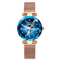 Luxury Women Crystal Bracelet Watch Rose Gold Ocean Star 6