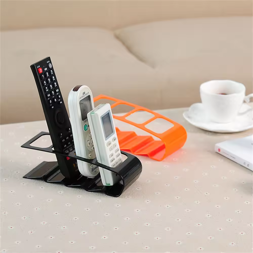 4-Section Remote Control Organizer for Home & Office, Desktop Storage Rack