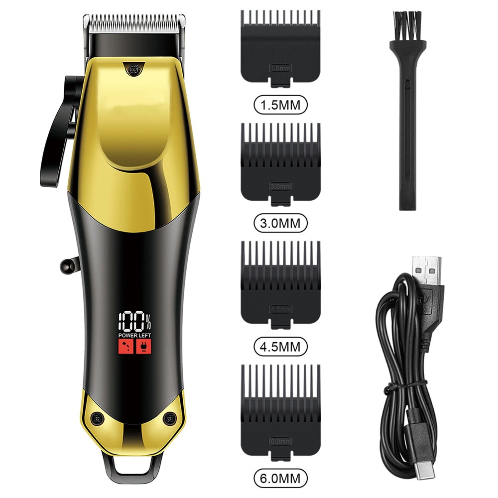 Premium USB Rechargeable Hair Clippers for Men with Electric Trimmers Set
