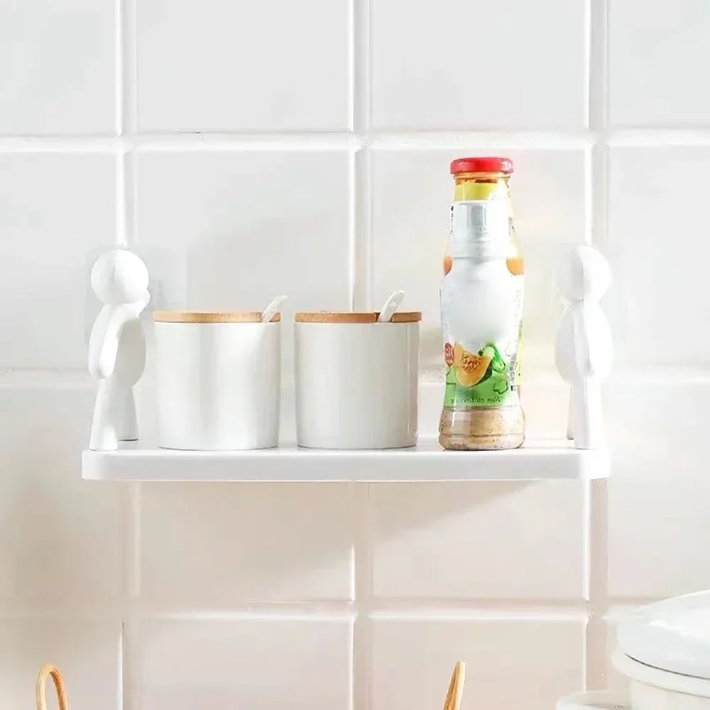 Premium Self Adhesive Bathroom Shelf Shower Storage Rack Organizer 3