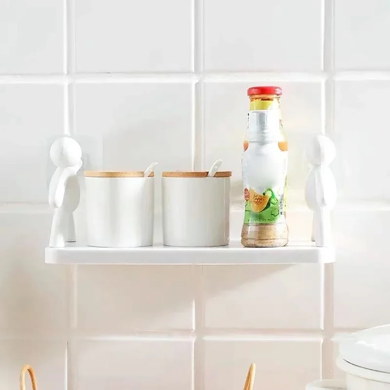 Premium Self Adhesive Bathroom Shelf Shower Storage Rack Organizer 3