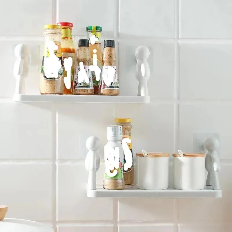 Premium Self Adhesive Bathroom Shelf Shower Storage Rack Organizer 4
