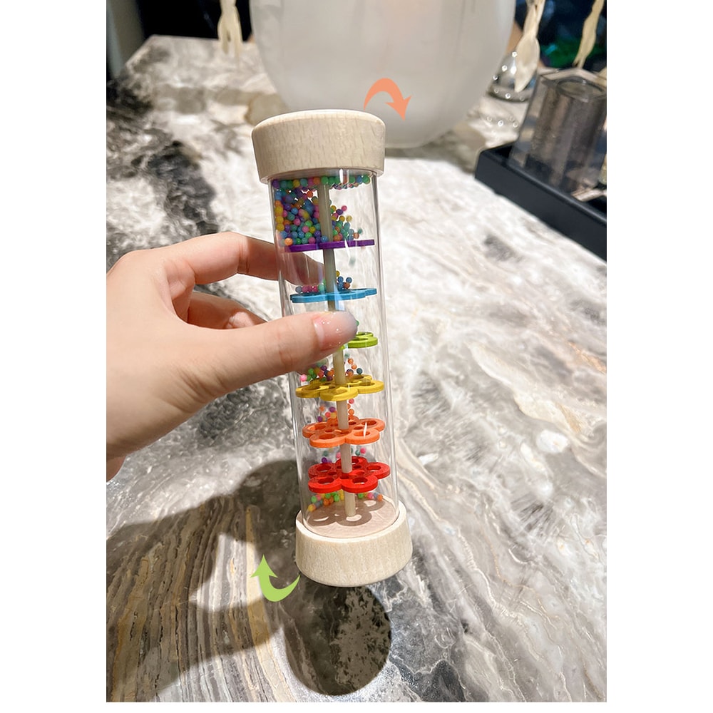 Montessori Baby Rain Stick Sensory Rattle Educational Toy for Kids