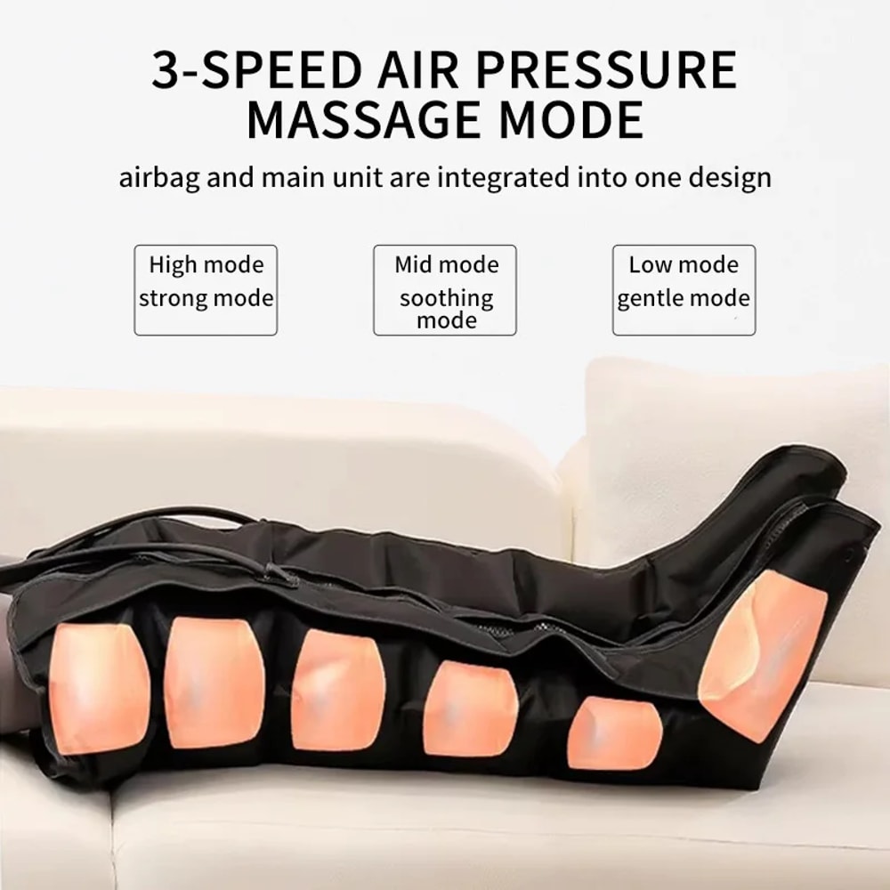 Air Pressure Leg Massager Boots With Kneading Calf Squeeze 2