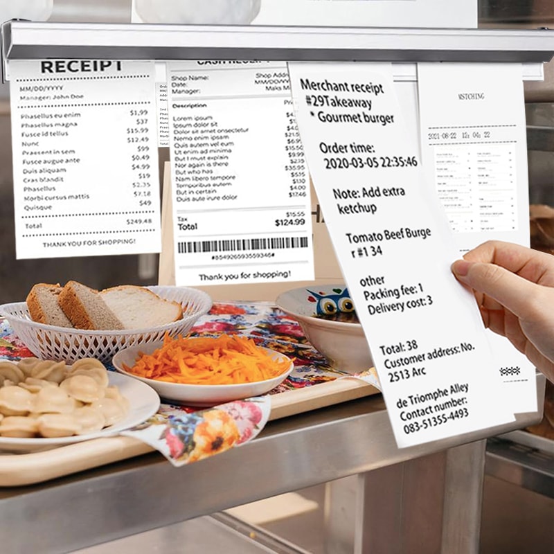 Aluminum Restaurant Ticket Holder Rack, Order & Receipt Organizer for Office, Cafes & Pubs