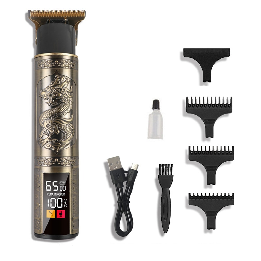 Electric Hair Clipper With USB Rechargeable Battery ThreeSpeed Adjustment And Metal Shaver 6