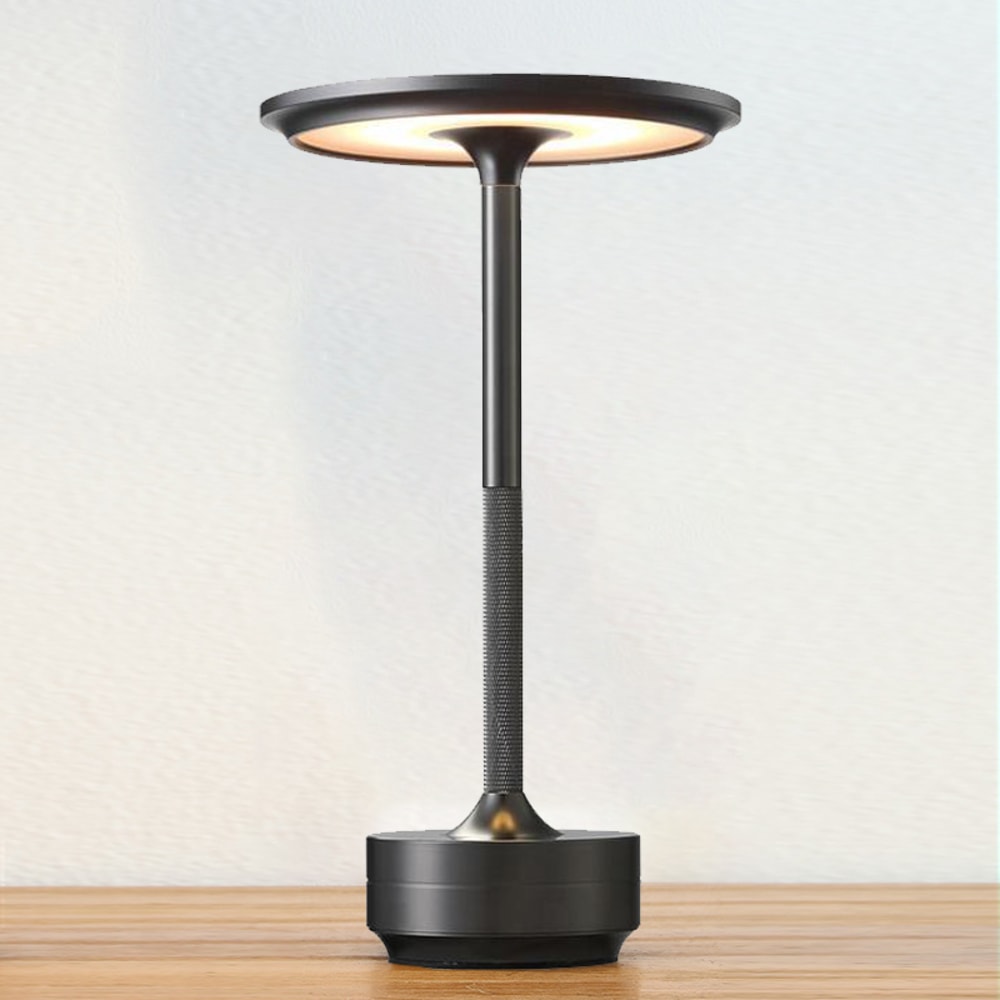 Aluminum Alloy LED Night Light Touch Desk Lamp With Infinite Dimming Rechargeable Portable Retro D 5