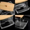 EcoFriendly Cotton Swab Storage Box With Bamboo Lid Transparent Square Organizer For Cotton Buds T 4