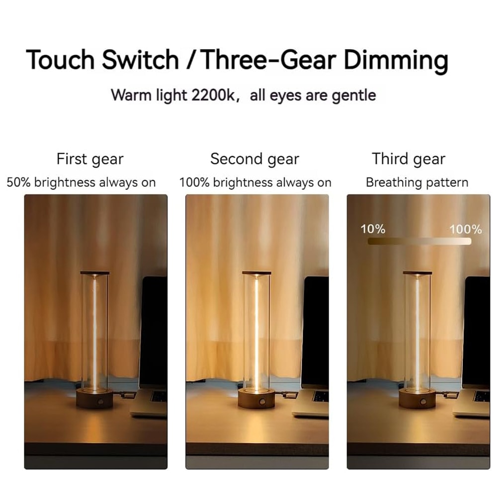 Cordless Portable LED Table Lamp With Rechargeable Magnetic Design And Touch Sensor ThreeLevel Dimm 4