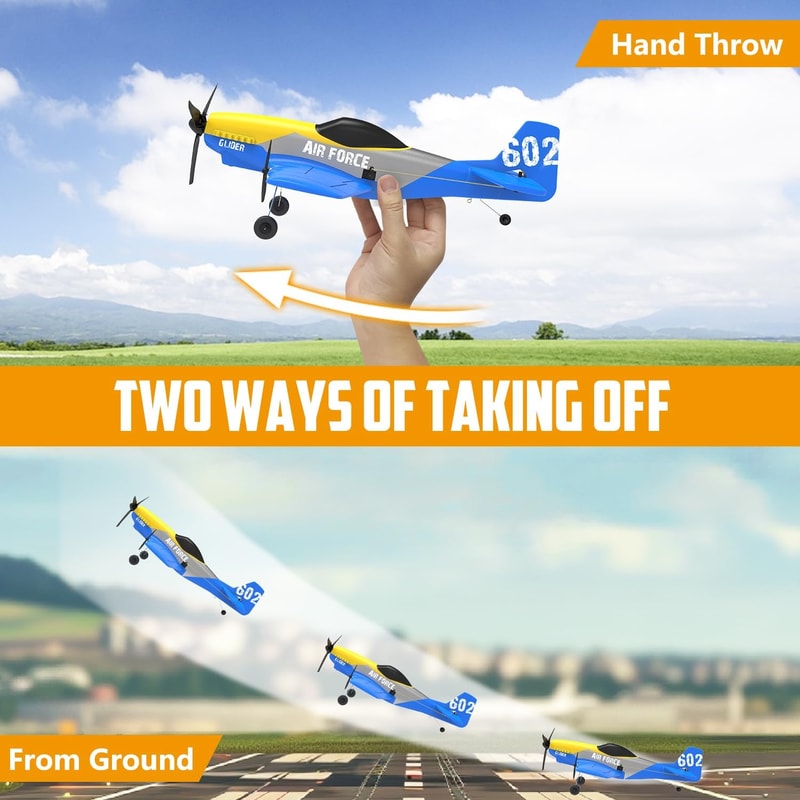 RC Plane 24G Foam Remote Control Fighter Glider Warbird Airplane Toys 2