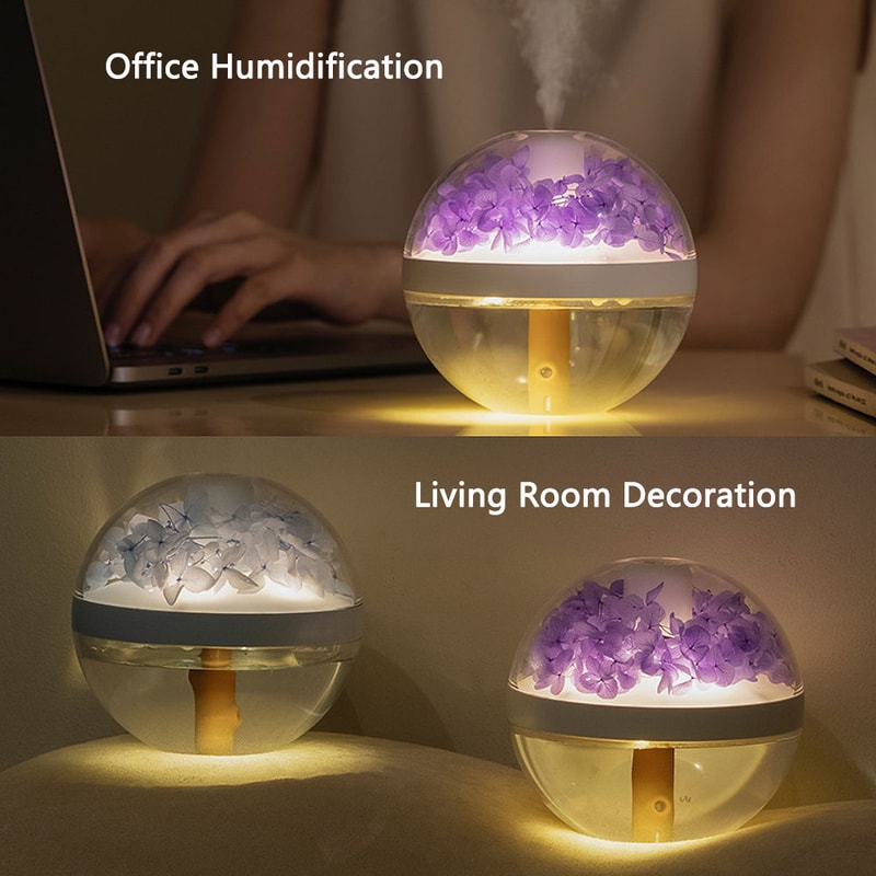 Eternal Flower Humidifier Diffuser With Atmosphere Light Mini USB Battery Charger Creative Gift For 4