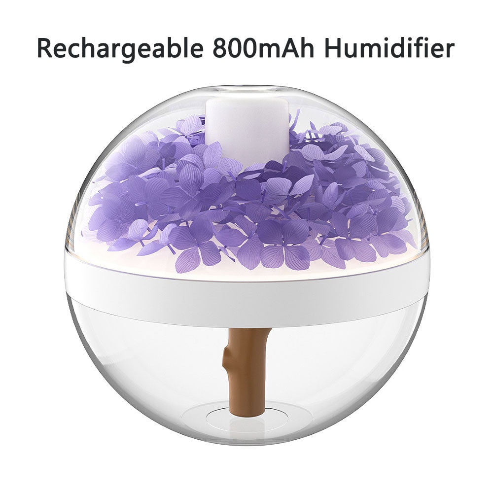 Eternal Flower Humidifier Diffuser With Atmosphere Light Mini USB Battery Charger Creative Gift For 5