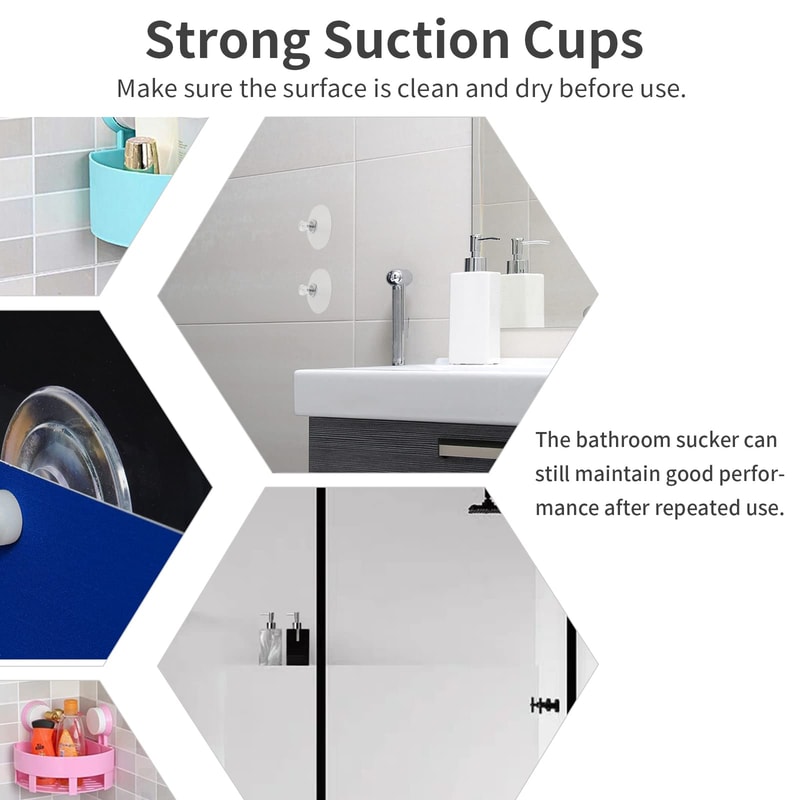 Clear Suction Cups With Screws For Bathroom Kitchen And Office Durable PVC Vacuum Holders 3