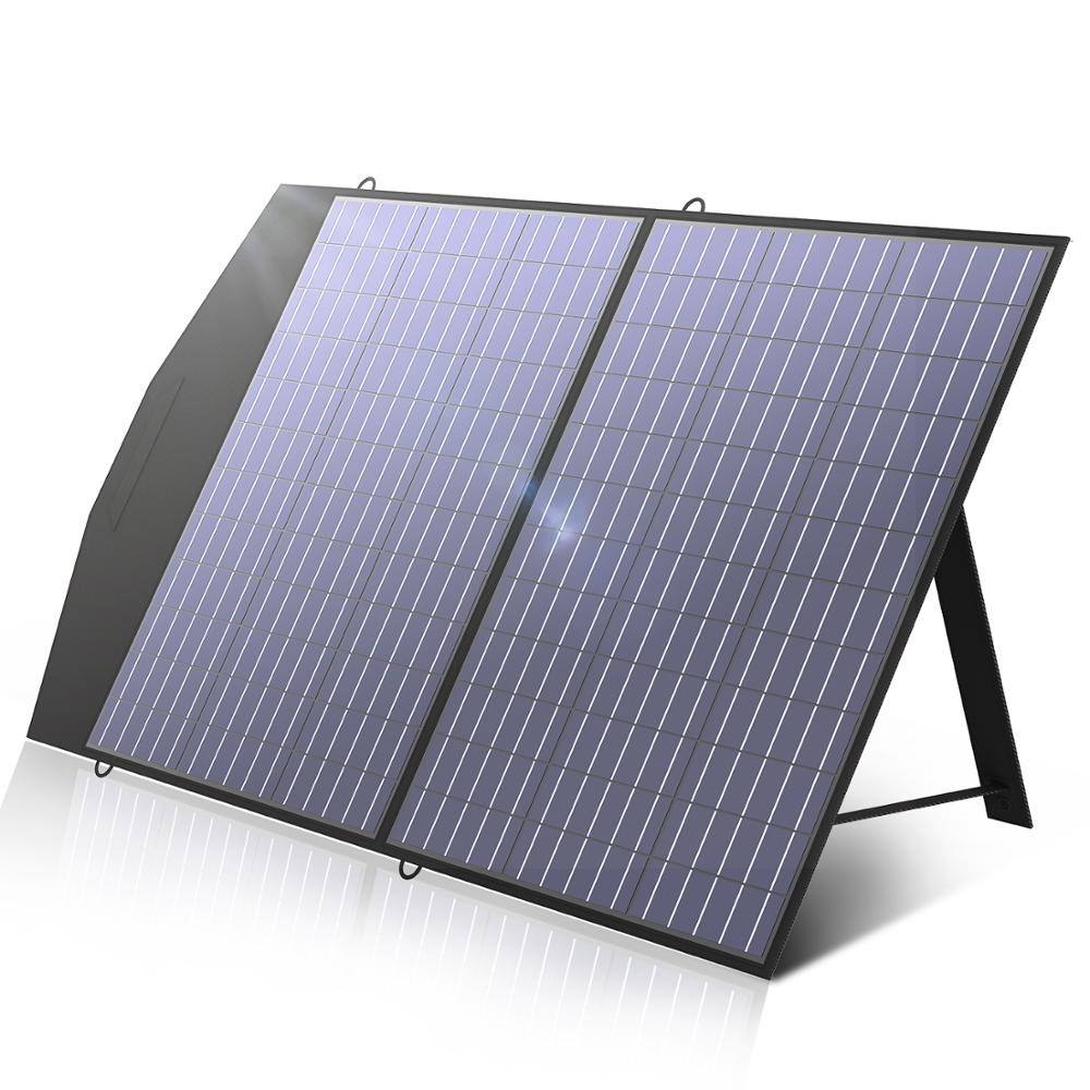 Foldable Solar Panel Portable Solar Battery Charger For Outdoor Emergency Powerstation Backup 5