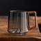 Glass Drinking Cup With Wooden Handle LargeCapacity Milk Tea Juice Cup 2