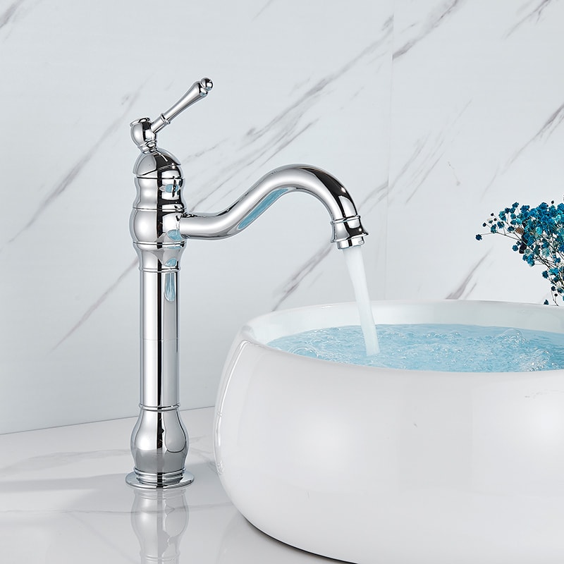 Nickel Brushed Bathroom Sink Faucet Single Handle Swivel Spout Basin Mixer Tap Deck Mounted Bath Ba 8