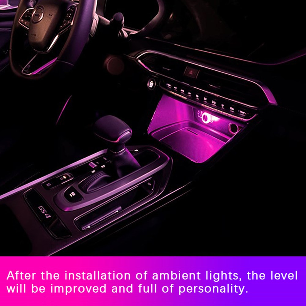 Mini USB LED Car Ambient Light Decorative Auto Interior Lamp PlugandPlay USB Atmosphere Light For C 2