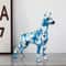 Creative Painted Graffiti Doberman Dog Statue Unique Home Entrance And Office Decor Resin Craft For 4