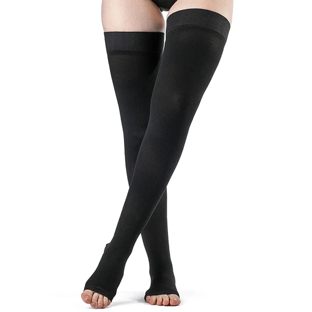 Thigh High Compression Socks For Men Ideal For Medical Nursing Hiking Varicose Veins Travel Flight 2