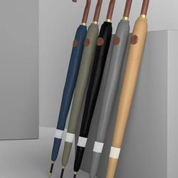 large windproof golf umbrella with wooden handle, japanese style rain umbrella for men & women