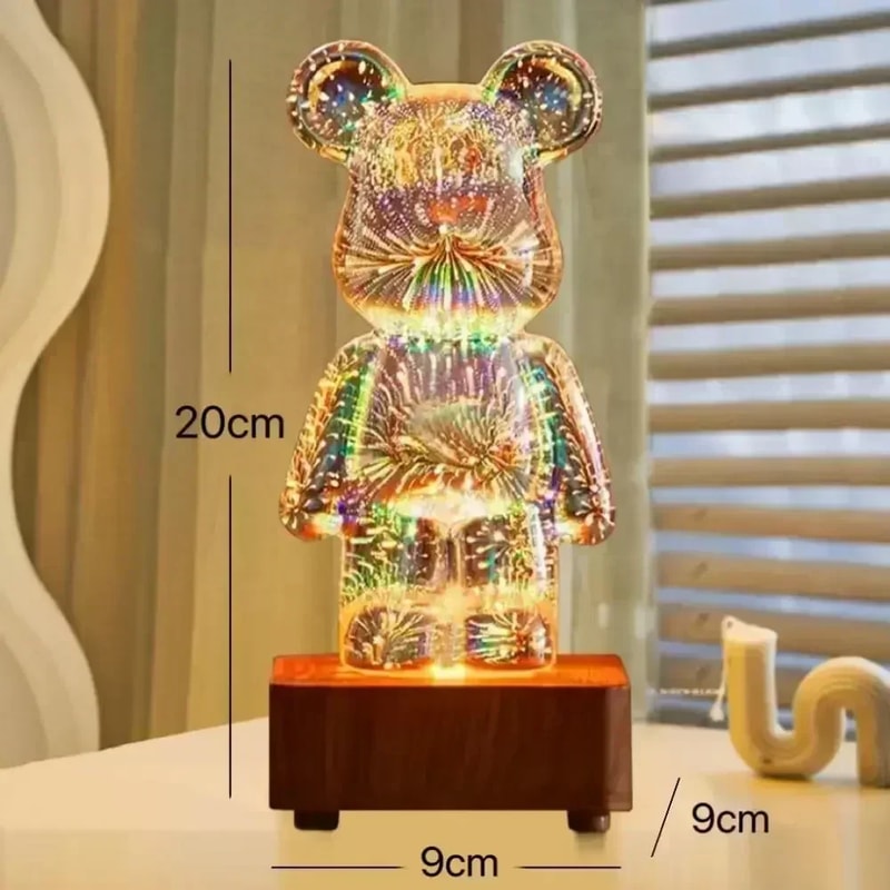 LED 3D Bear Night Light USB Nightlight For Kids Bedroom Room Decoration 1
