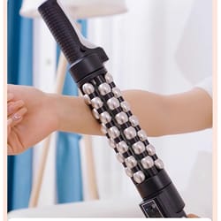 roll massager with red light heated massage device, inner ball for lymphatic drainage and anti-cellulite