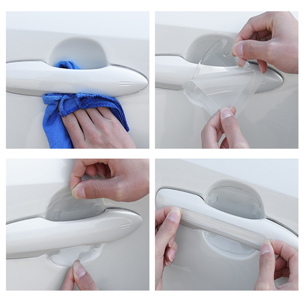 Invisible Scratch Protection Stickers For Car Door Handles Rearview Mirrors Transparent Silicon An 2
