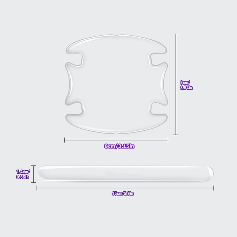 Invisible Scratch Protection Stickers For Car Door Handles Rearview Mirrors Transparent Silicon An 4