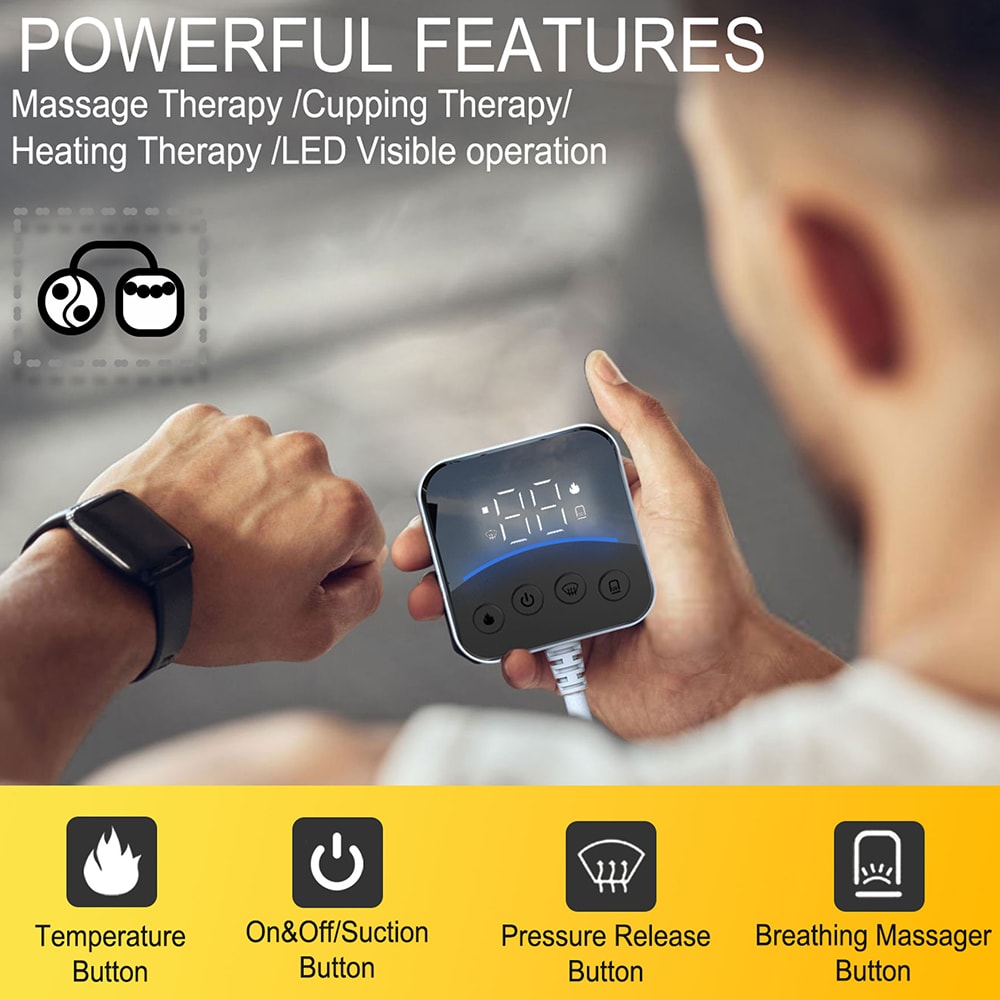 Smart Electric Cupping Therapy With Remote Control Vacuum Cupping Massage Instrument For Pain Relie 3