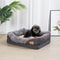 Super Soft Orthopedic Foam Dog Bed with Removable Cover & Cotton-padded Bolster