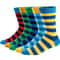 Fun Dress Socks For Men Colorful Striped Combed Cotton Novelty Socks Cool Breathable Casual Socks 10