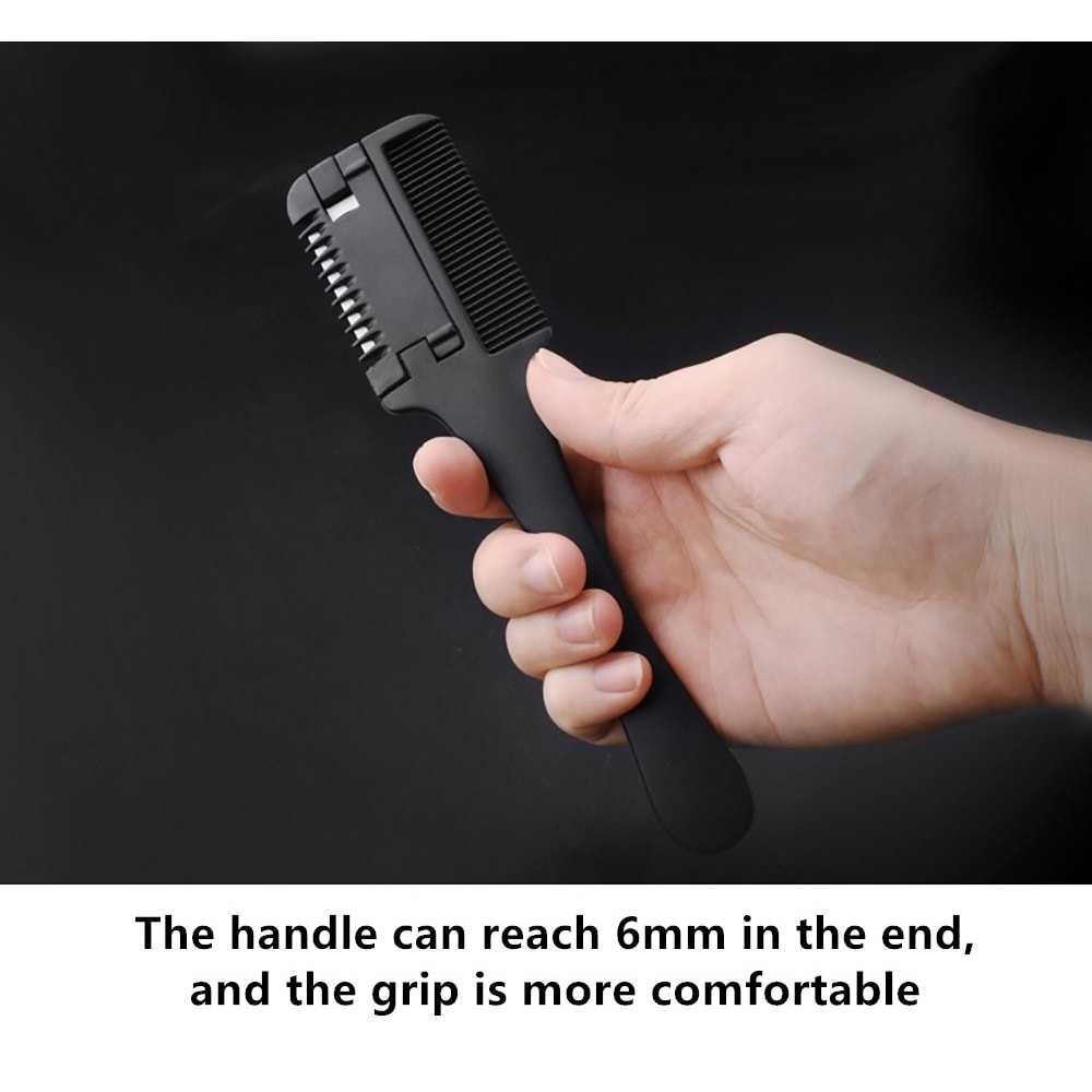 Carbon Fiber Hair Comb With Razor Blades Professional Salon Hairdressing Brush For DIY Styling 2