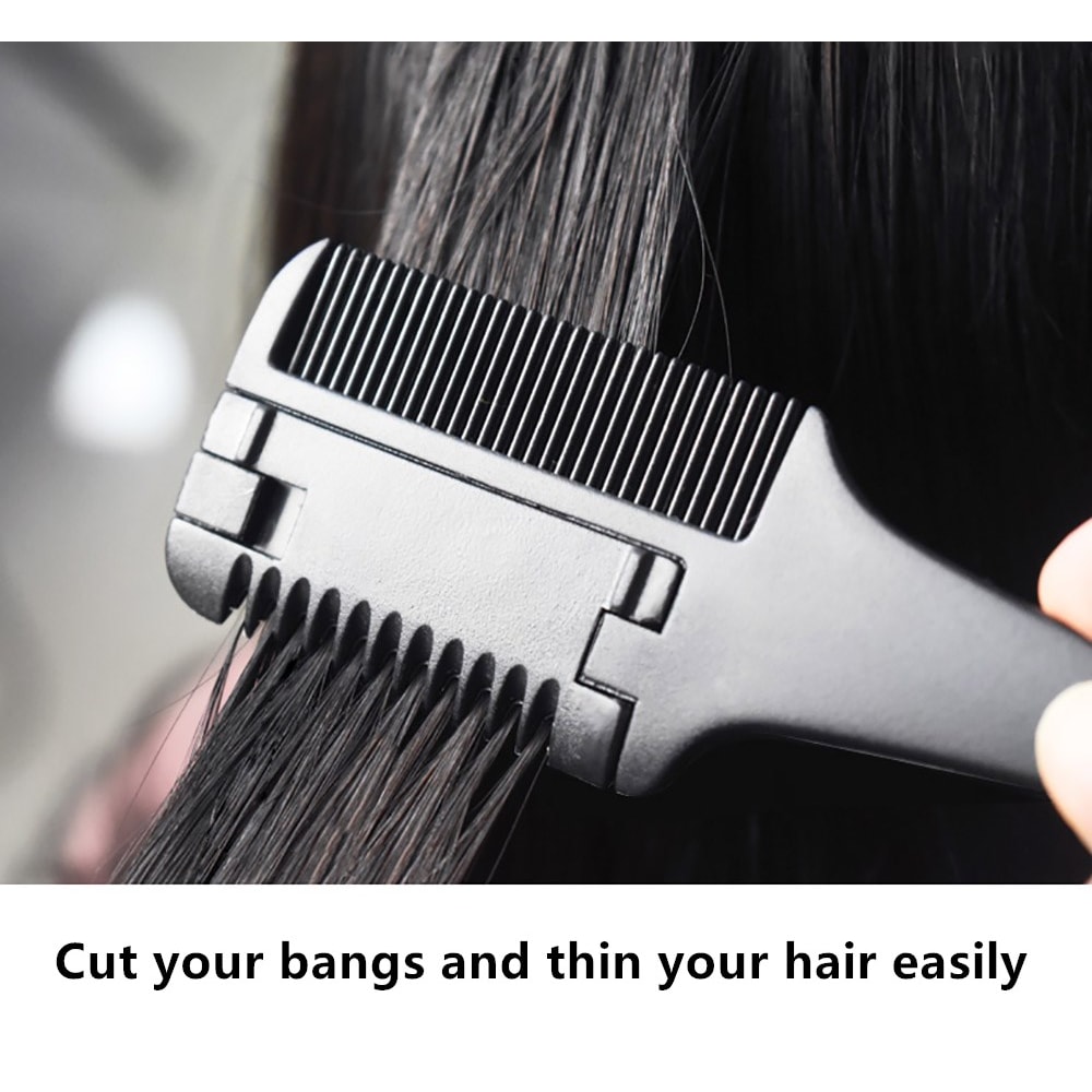 Carbon Fiber Hair Comb With Razor Blades Professional Salon Hairdressing Brush For DIY Styling 3