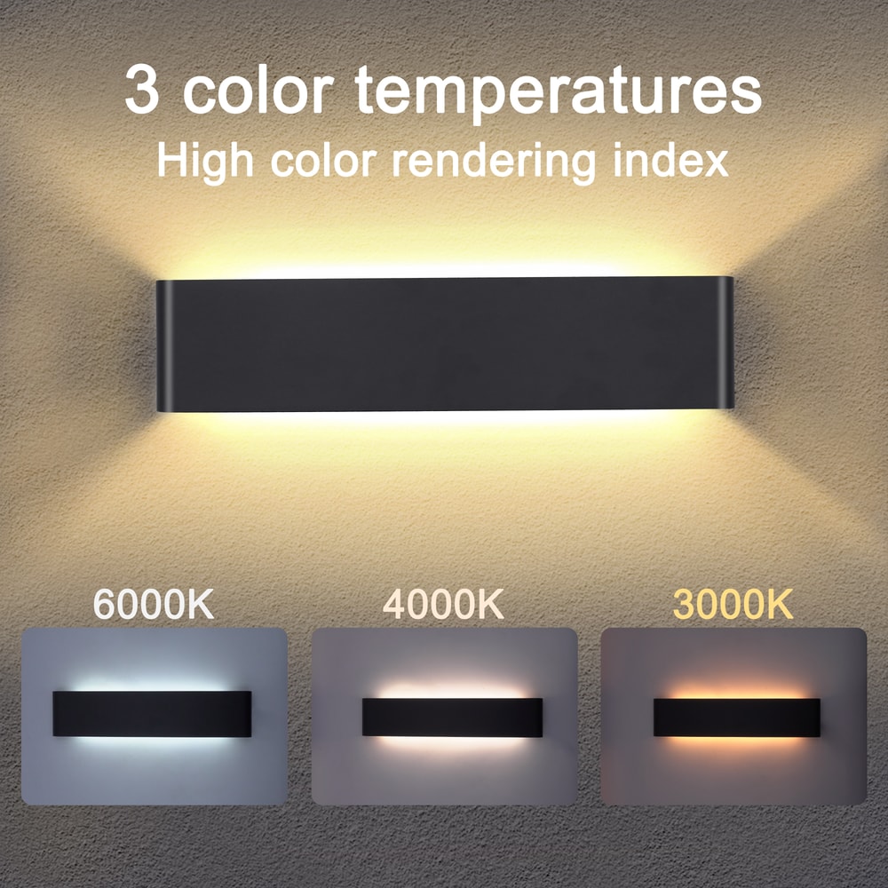 Remote Control LED Wall Lamp, Modern Dimmable Indoor Wall Light with LED Plate